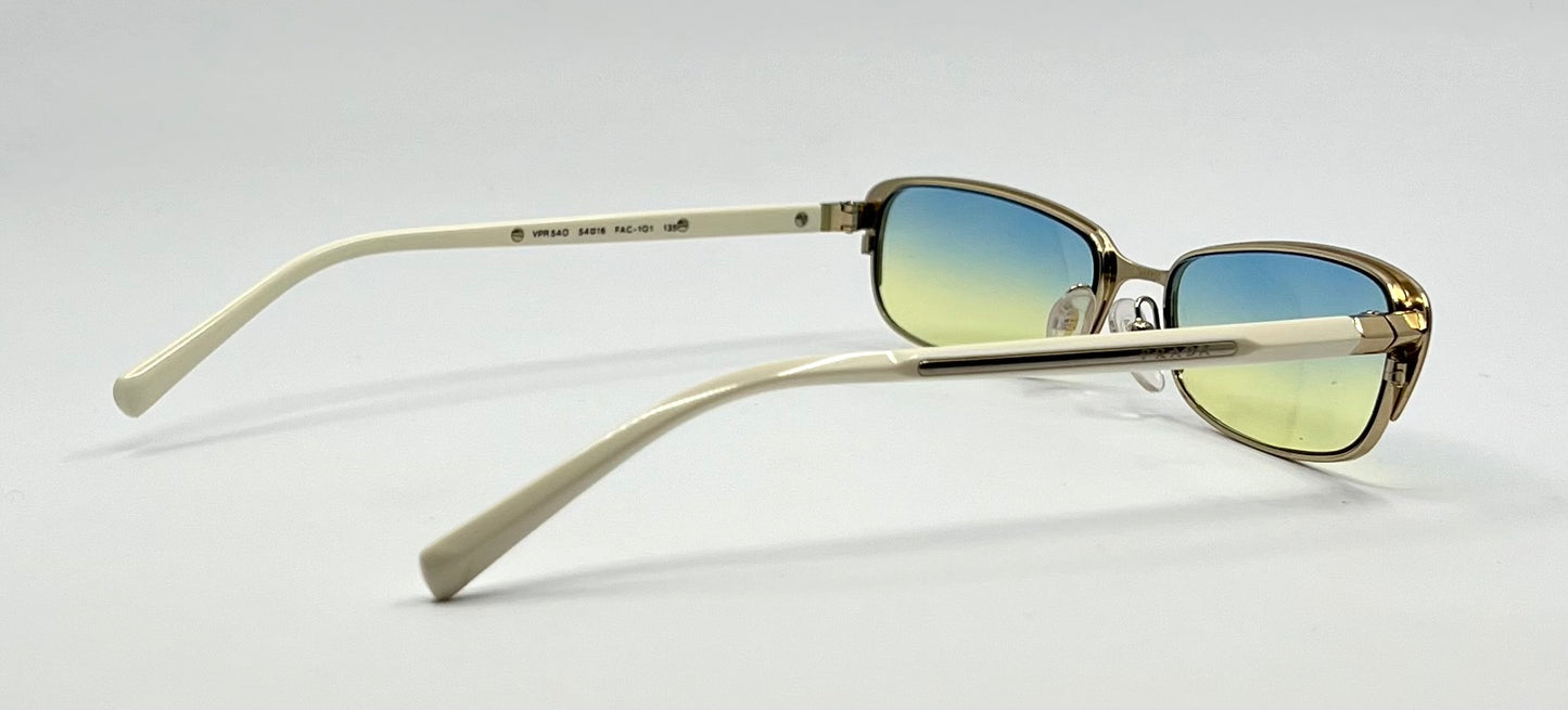 Prada Vpr 54O Deadstock Vintage Sunglasses W|New Gradient Custom Tinted Lenses