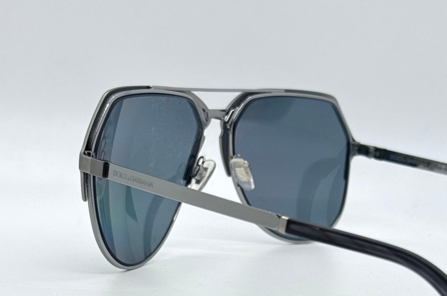 Dolce & Gabbana DG2151 1108/81 59mm-Gunmetal Aviator Sunglasses-made in Italy-Full Kit