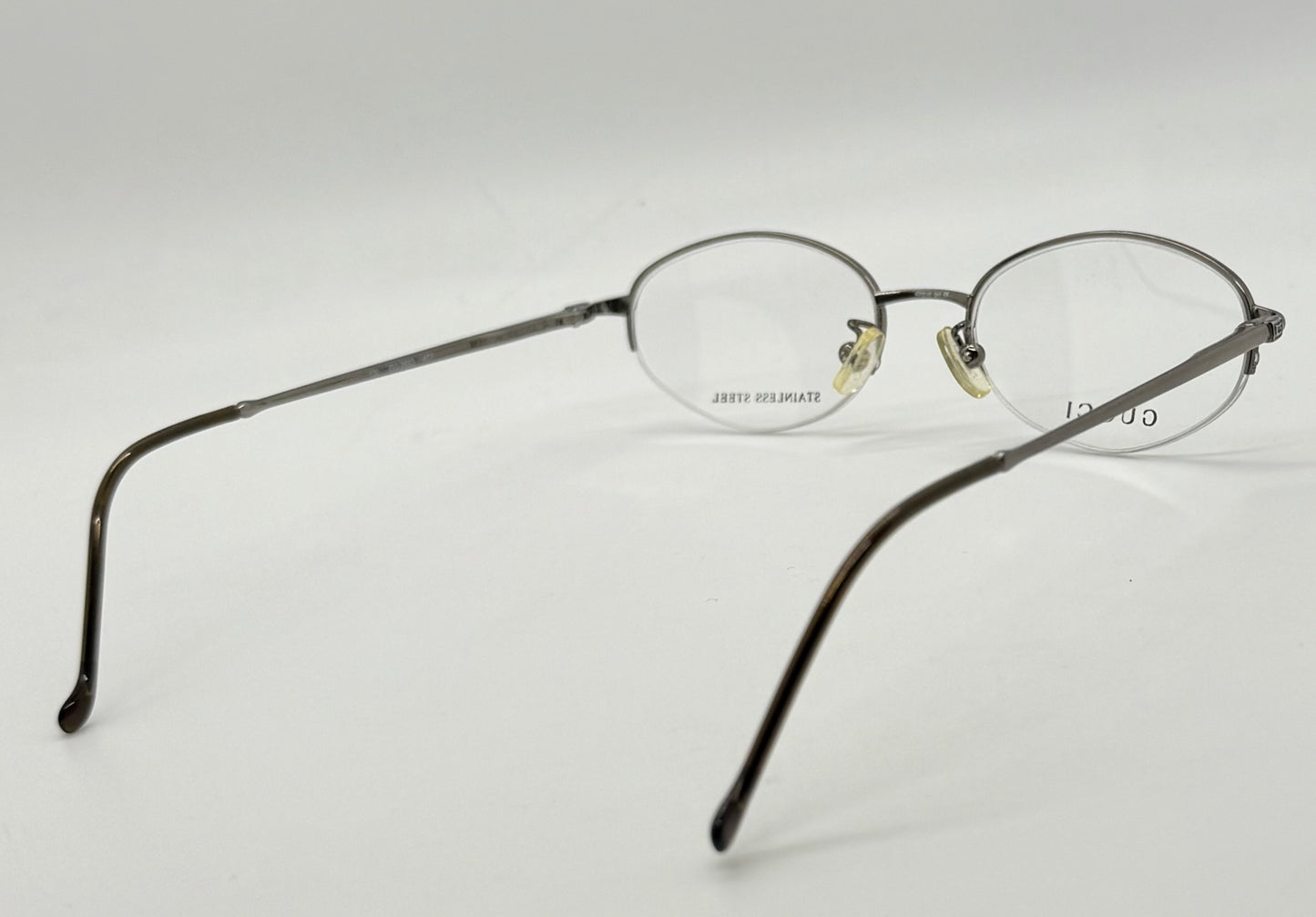 Gucci GG 2663 Half-Rim Stainless Steel Frames-Y2K Vintage-47mm-Italy
