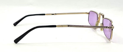 Christian Dior 2172 Monsieur Folding Gold 52-22 Purple Lenses