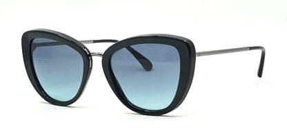 Chanel 5399 Cat Eye Sunglasses Blue Gradient Lenses Italy 53-19