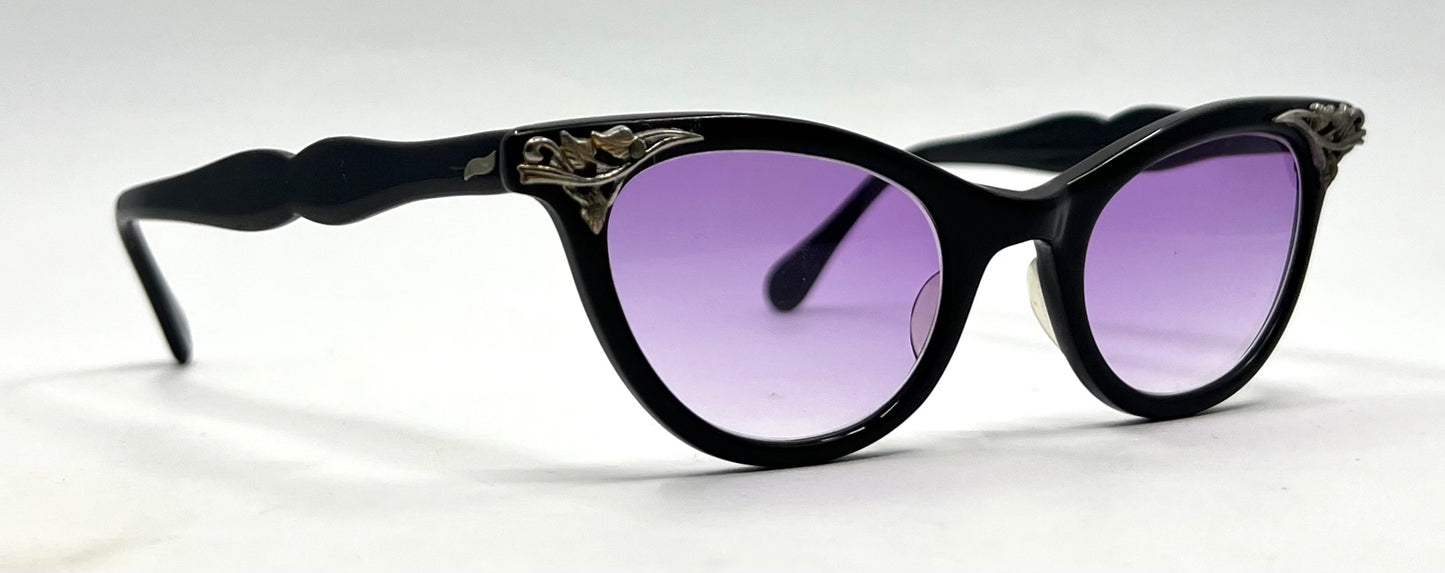 IMPERIAL USA Vintage Cat Eye Sunglasses-New Purple Gradient Lenses-Renewed