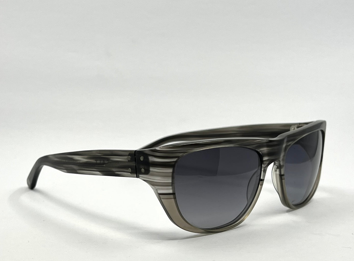 SALT. Polarized Sunglasses- Striated Grey Acetate-Japan-Unworn/Deadstock
