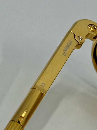 Jacques Marie Mage DAIDO in GOLD Sunglasses-Ltd 500 Full Kit-Japan-UNWORN