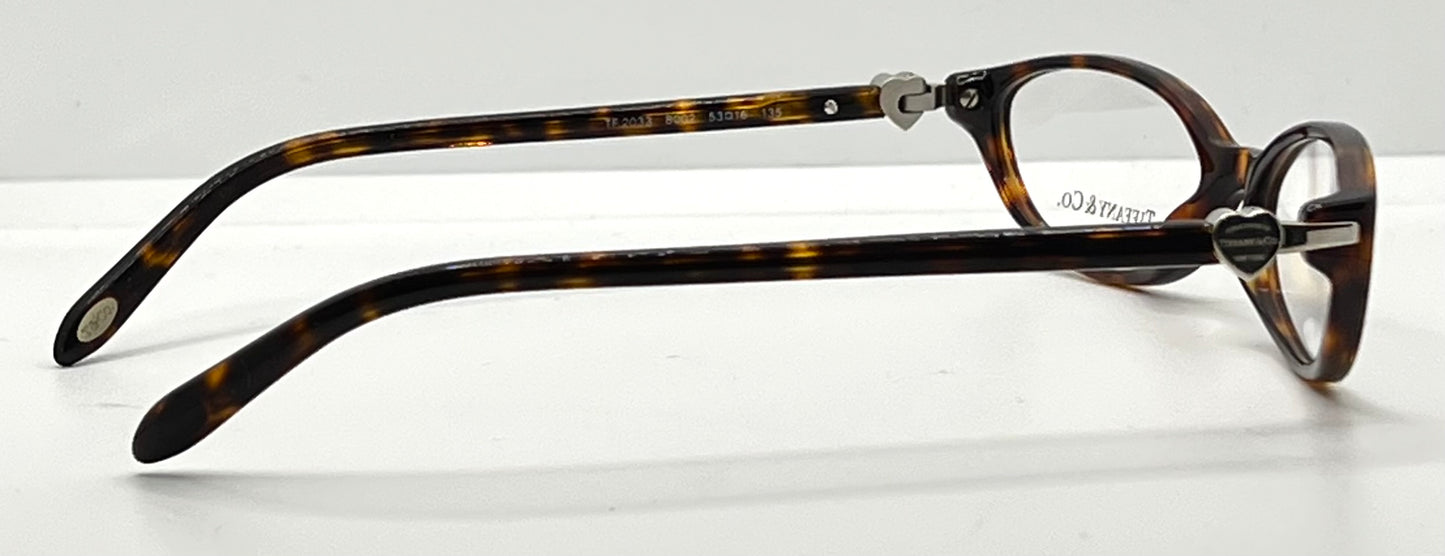 Tiffany & Co. TF2033 8002 Tortoise Optical Eyeglass Frames – New Unworn w/ Case