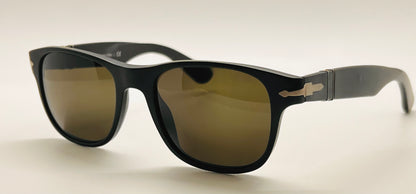 Persol 3051-V Matte Black Optical Frame with Brand New, Custom Solid Green Berko’s Designs Lenses