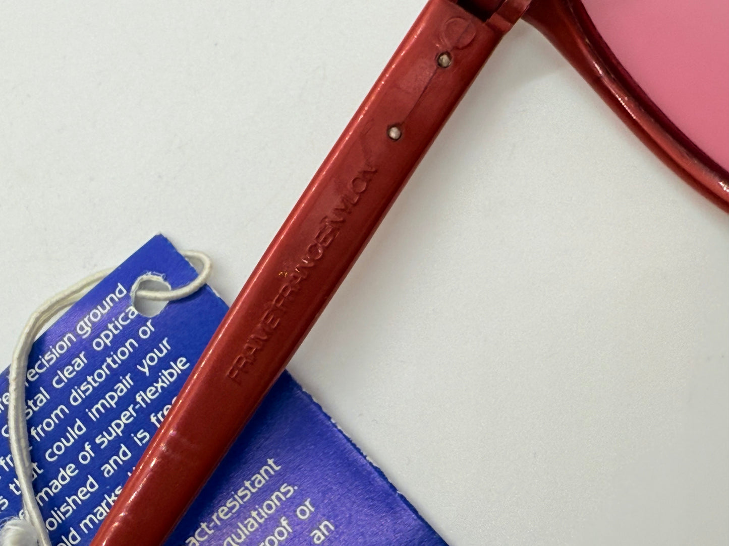 Ray-Ban CATS 1000 Red 1980s-B&L Changeable Rose Lenses-Vintage-France-UNWORN