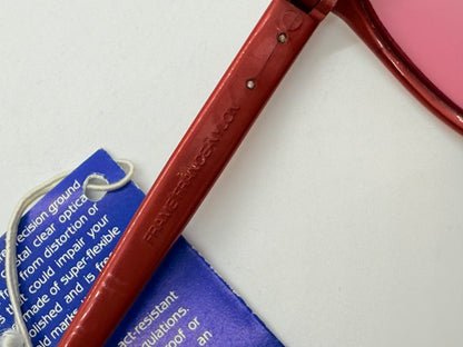 Ray-Ban CATS 1000 Red 1980s-B&L Changeable Rose Lenses-Vintage-France-UNWORN