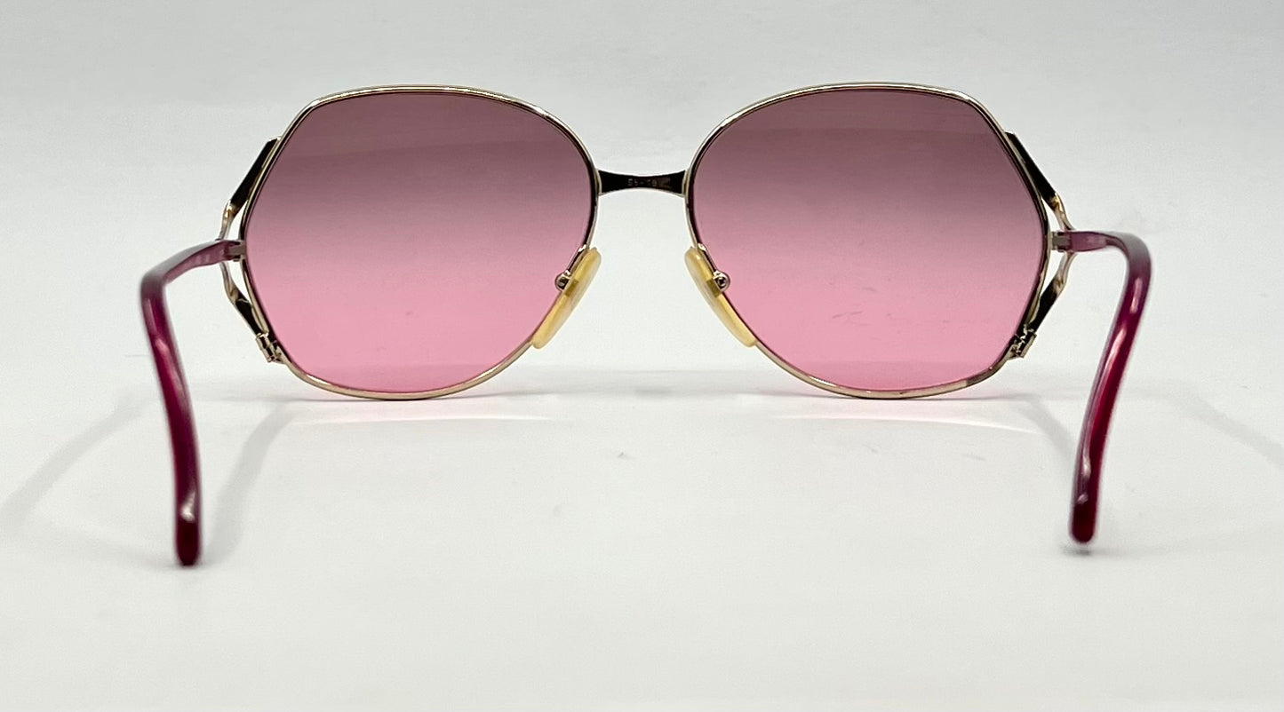 Euroline Exclusive OV55 Vintage Italian Sunglasses-New Pink Gradient Custom Lenses