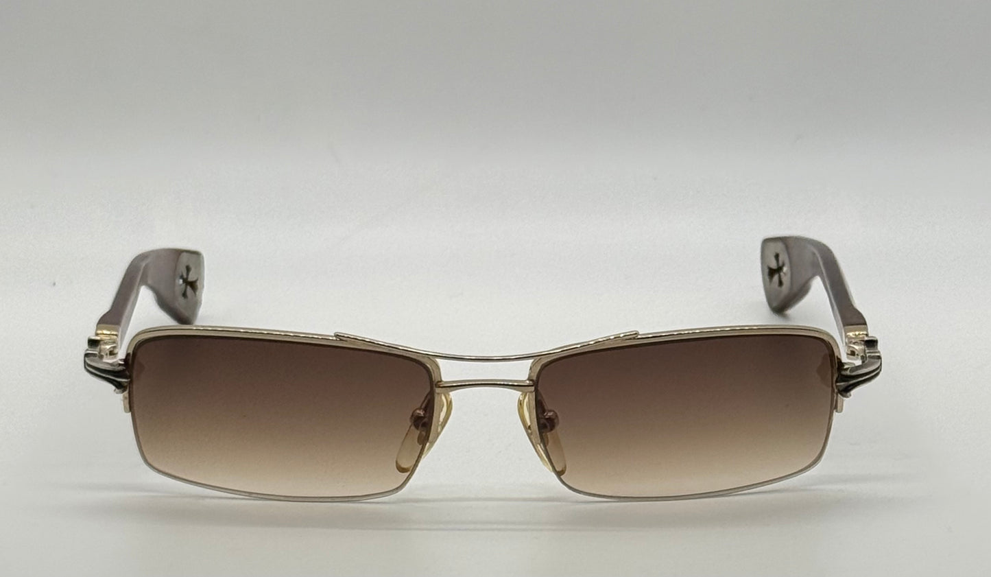 Chrome Hearts TOPPS
-Wood Temple-VINTAGE Rimless Sunglasses-Unworn Full Kit-Japan