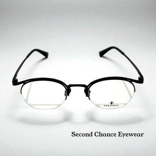 Seraphin Duval 8523 Eyeglasses Titanium Black 47-22-145/Handmade Japan-New