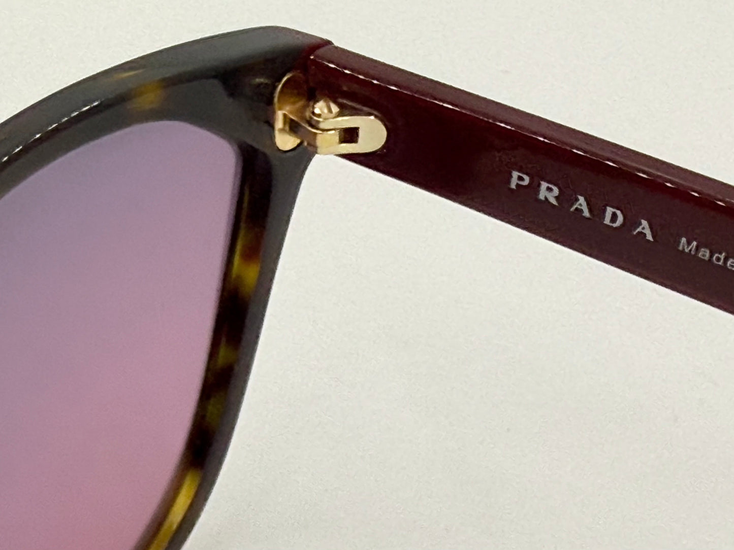 Prada VPR02T-F Vintage Sunglasses-New Gradient Tinted Custom Lenses-Italy