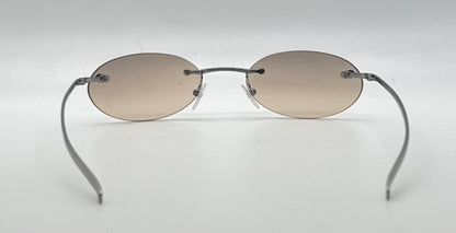 Gucci Gg1714|S 6Lb6P Rimless Oval Sunglasses 51-19-135 Deadstock Y2K Vintage