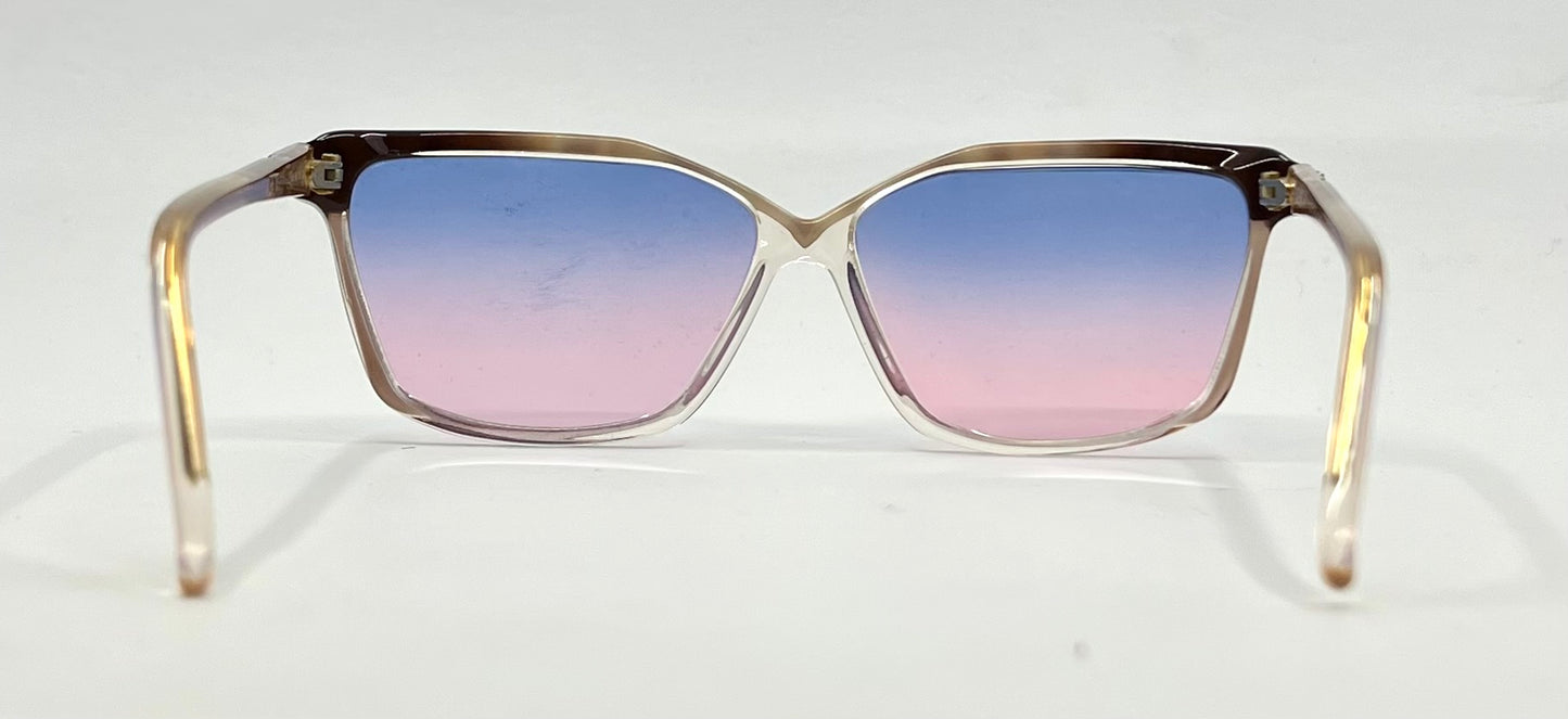 Givenchy Paris 004 Vintage Sunglasses-New Blue/Pink Gradient Custom Lenses-UNWORN