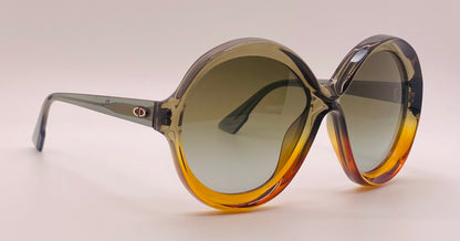 Christian Dior Bianca LGPHA Green-Orange Gradient Optyl Sunglasses-Vintage Elegance-FULL KIT