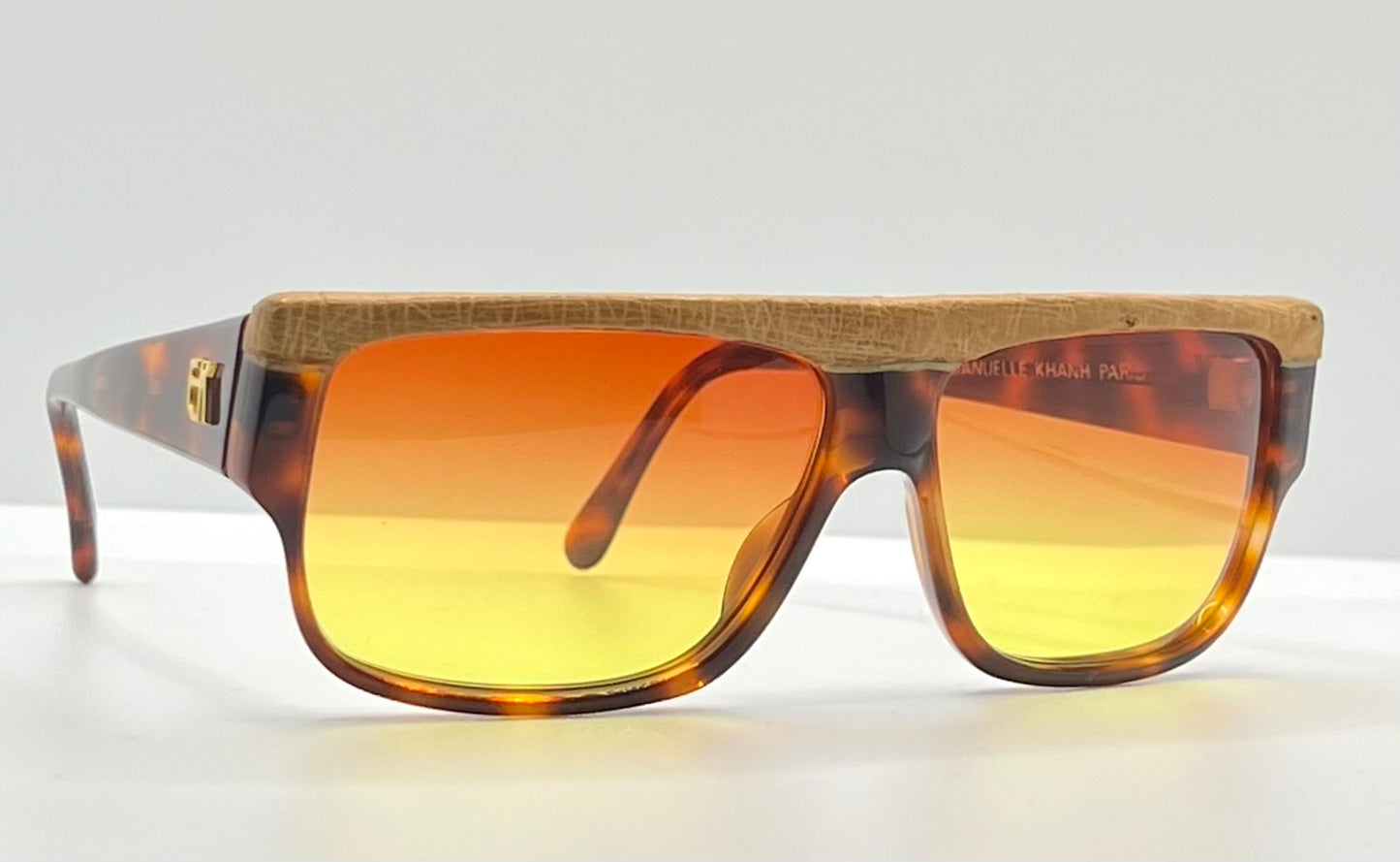 Vintage Emmanuelle Khanh 10640 Python Sunglasses – Sunburst Edition 1 of 1