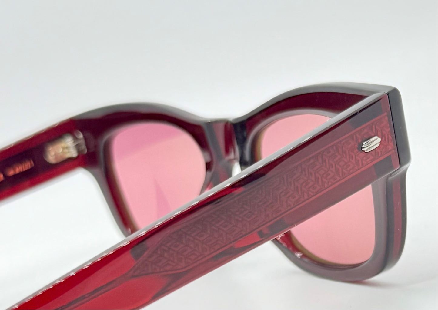 Garrett Leight WOZ MER 49[]21-Merlot Lilac Lens Sunglasses-New/Unworn-Full Kit