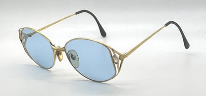 Giorgio Armani 206 703 Vintage Sunglasses-New Sky Blue Custom Lens-Unworn/Italy