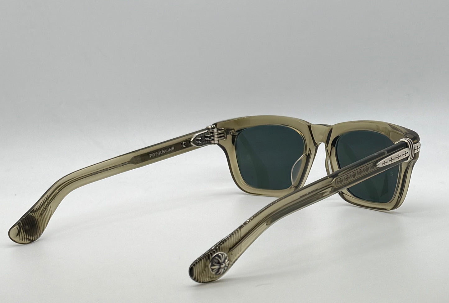 Chrome Hearts TRYPOLEAGAIN Army Green Sunglasses 52-20-146 Unworn Full Kit ZEISS Japan