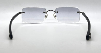 Chrome Hearts VELVEDERE SS-WEB-Vintage Rimless Wood Temple-New Custon Blue Zero Lenses