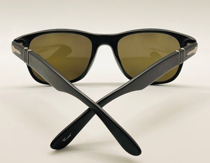 Persol 3051-V Matte Black Optical Frame with Brand New, Custom Solid Green Berko’s Designs Lenses