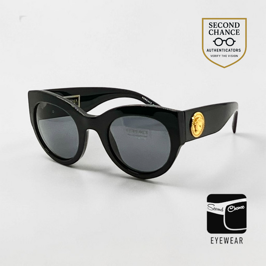 Versace VE4353 Tribute Medusa Vintage Sunglasses-Black-Deadstock
