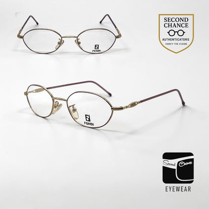 Fendi F500 Amethyst Swirl Unworn/NOS Vintage Eyeglasses Italy 49mm
