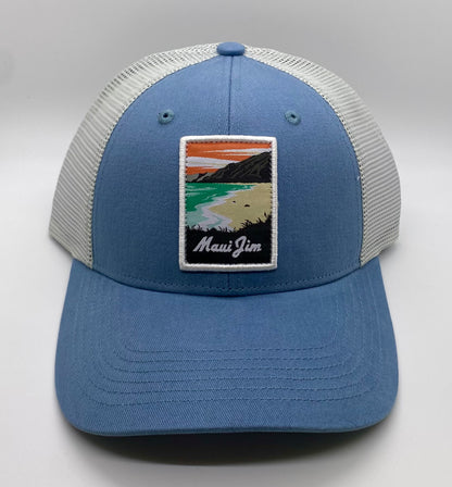 Brand New MAUI JIM Adjustable Velcro Back Hat with Beach Scene Embroidered
Patch