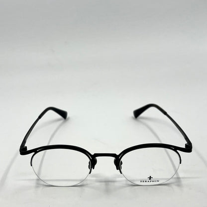 Seraphin Duval 8523 Eyeglasses Titanium Black 47-22-145/Handmade Japan-New