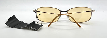 Hugo Boss Hb5774 Titanium Aviator Sunglasses Amber Lens Deadstock Japan