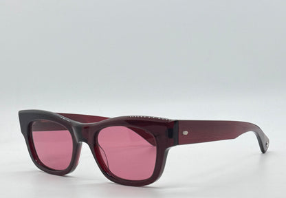 Garrett Leight WOZ MER 49[]21-Merlot Lilac Lens Sunglasses-New/Unworn-Full Kit