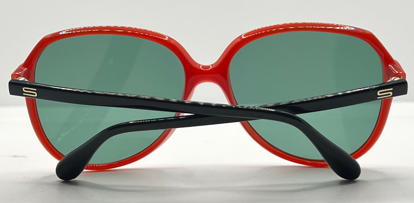 Silhouette MOD 1103 Vintage Sunglasses w/New Solid Green Custom Lenses-56mm-Unworn