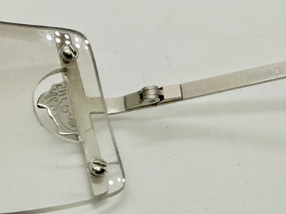 Versace N29/H 030/539 VINTAGE Rimless Shield Sunglasses-Deadstock/Collectible -UNWORN-Italy
