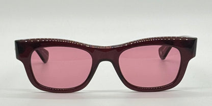 Garrett Leight WOZ MER 49[]21-Merlot Lilac Lens Sunglasses-New/Unworn-Full Kit