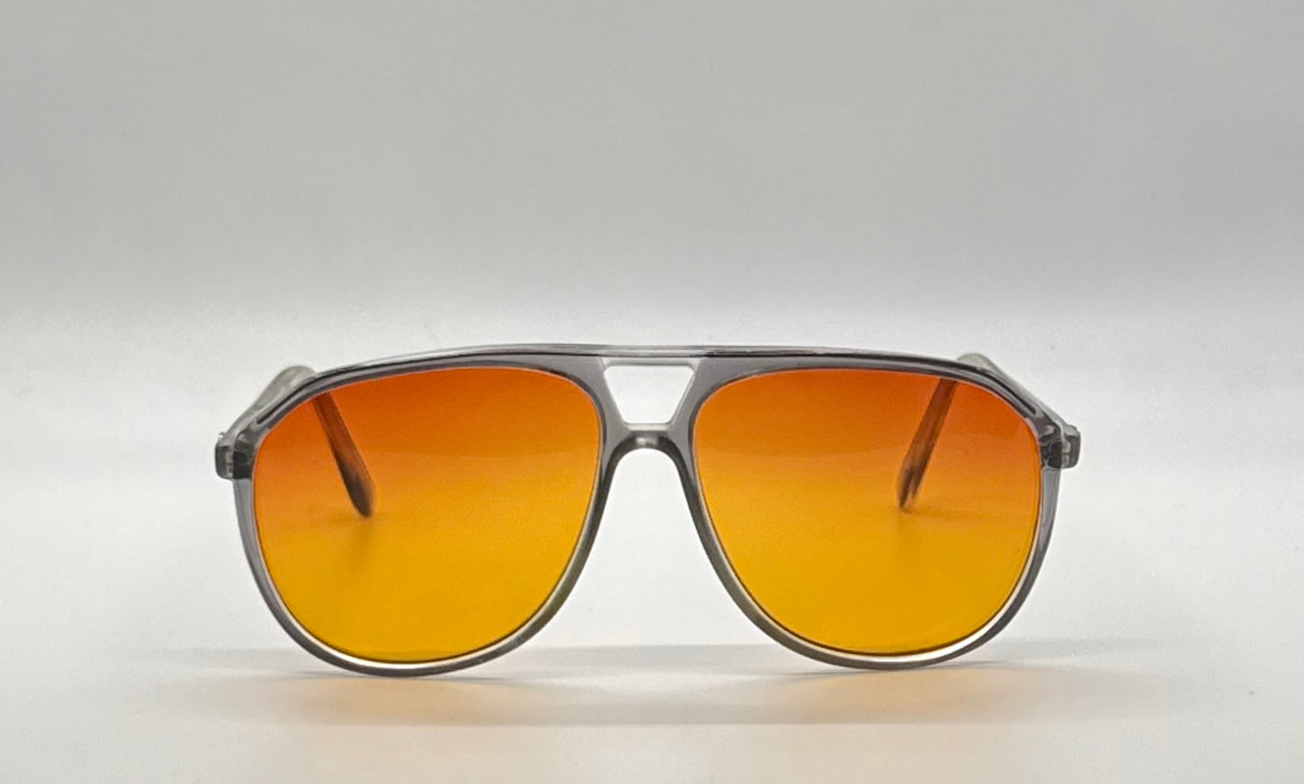 Pierre Cardin Boutique Smoke Vintage Aviator-New Sunset Gradient Custom Lenses-59mm