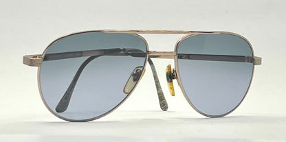 Wilshire Designs MOD-1202G Vintage Aviators w/New Steel Blue Custom Lenses