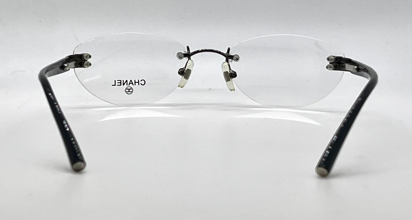 Chanel 2027 GN Rimless VINTAGE Eyeglasses Unworn/Y2K Italy 54-18