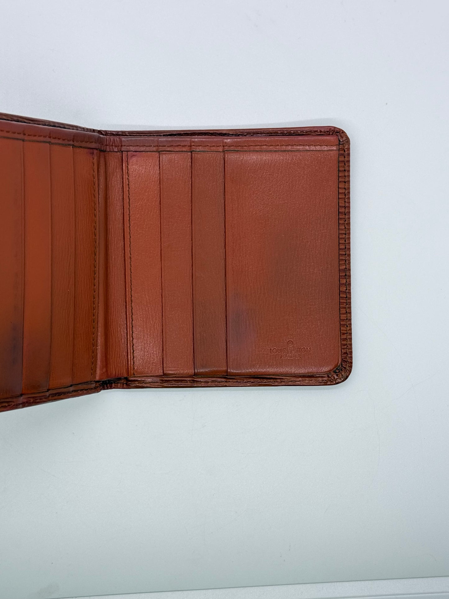 Louis Vuitton Vintage Epi Leather Bifold Wallet-Brown-Made in France
