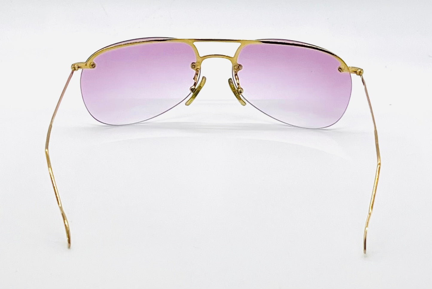 Gucci GG1292/S Gold Unworn Vintage Aviator Full Kit Custom Pink Lenses