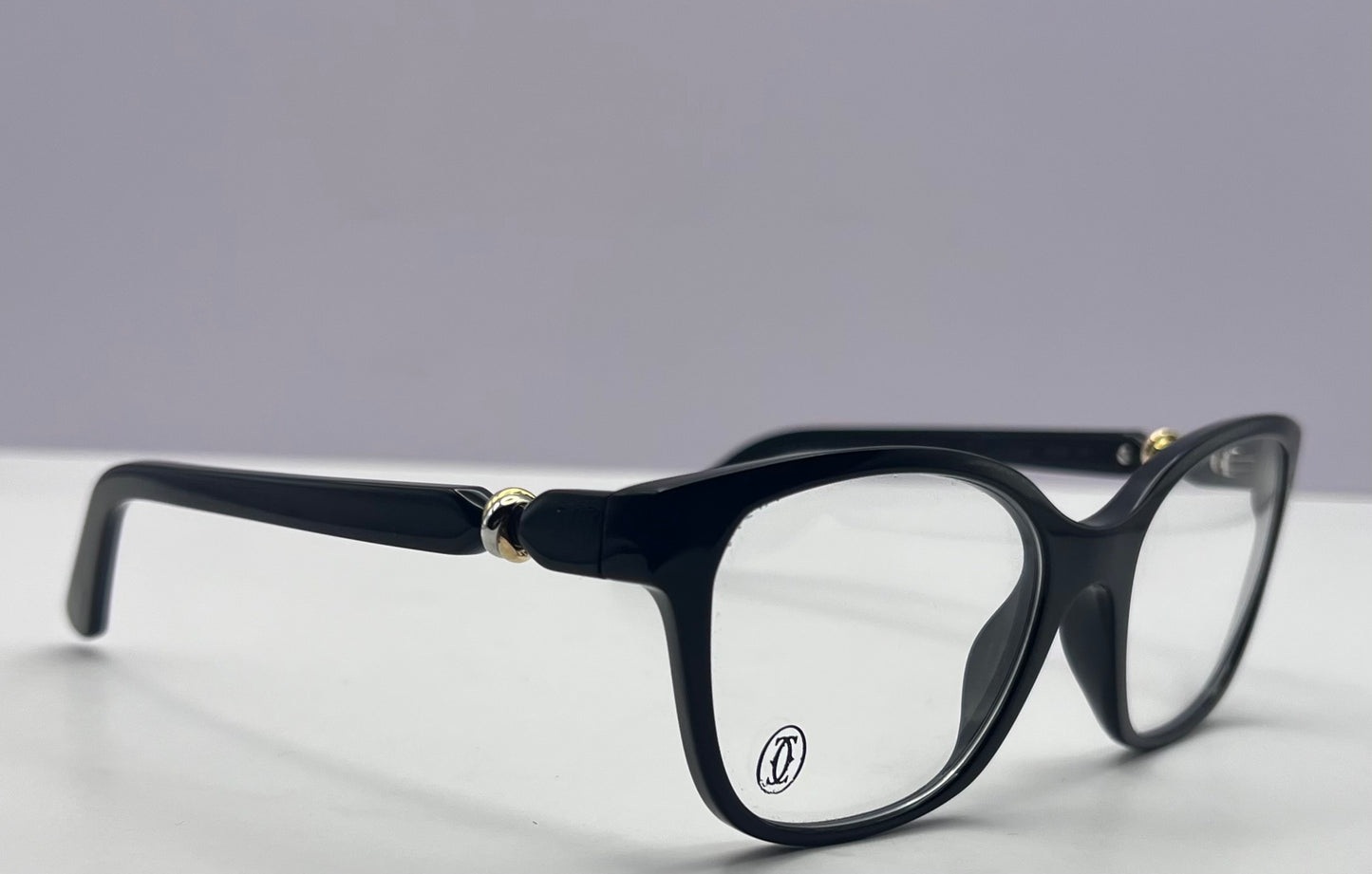 CARTIER PARIS Black Acetate Frames-UNWORN New/Old Stock-Factory Lenses-RX Ready