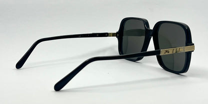 Sergio Valente Vintage Vintage Sunglasses-Black/Gold Deadstock-56mm