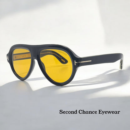 Tom Ford TF1225 01E Icon Collection Sunglasses-Zeiss Yellow Lenses-Brand New Full Kit