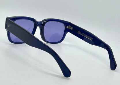 Cutler and Gross M1016 CNB Sunglasses w/New Solid Soft Plum/Purple Tint Custom Lenses-Rare Blue-56mm-Handmade in Italy