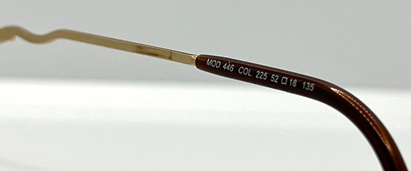 CAZAL 446 COL. 225 Vintage Eyeglass Frame-Made in Germany-Gold & Bronze Wire Semi-Rimless
