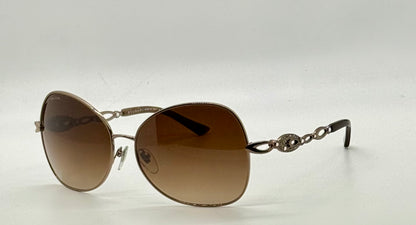 BVLGARI 6025-B Sunglasses-Crystal Temple-Brown Gradient Lenses-Unworn-Italy-60mm