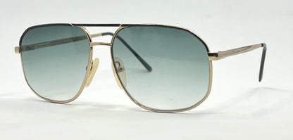 Georgio Felini 9788 Vintage Gold Aviator Sunglasses-New Gradient Tinted Custom Lenses