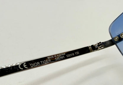 Christian Dior Tiger Rimless Vintage Sunglasses-New Gradient Custom Lenses-58mm-Unworn