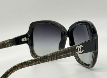 CHANEL 5177 1195/3C Oversized Sunglasses 55-17 Made in Italy Authentic