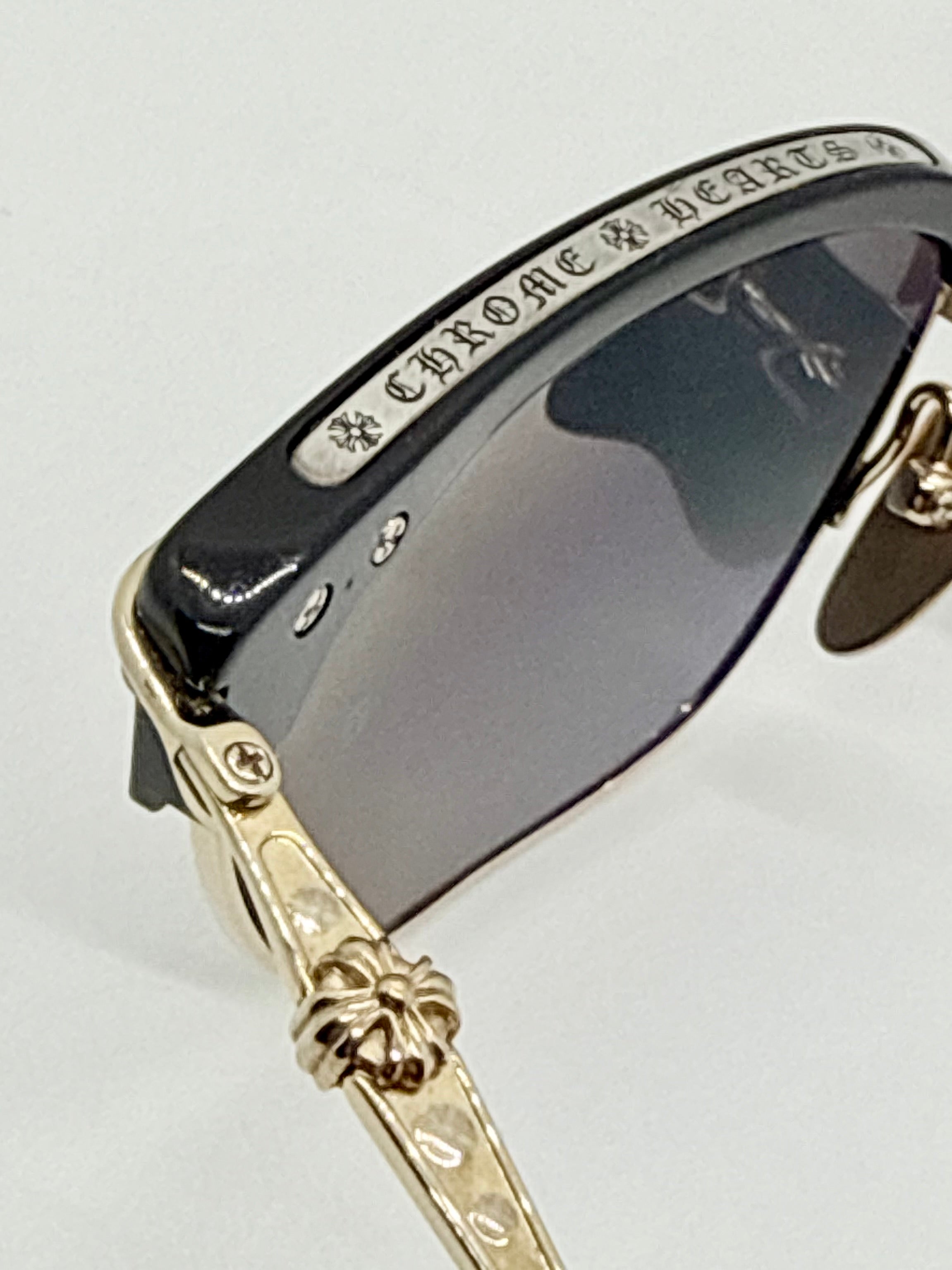 Chrome Hearts SLUNTRADICTION - Gold Sunglasses Zeiss Lenses