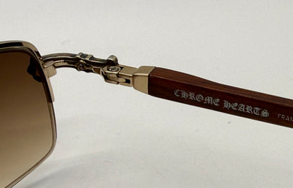 Chrome Hearts TOPPS
-Wood Temple-VINTAGE Rimless Sunglasses-Unworn Full Kit-Japan
